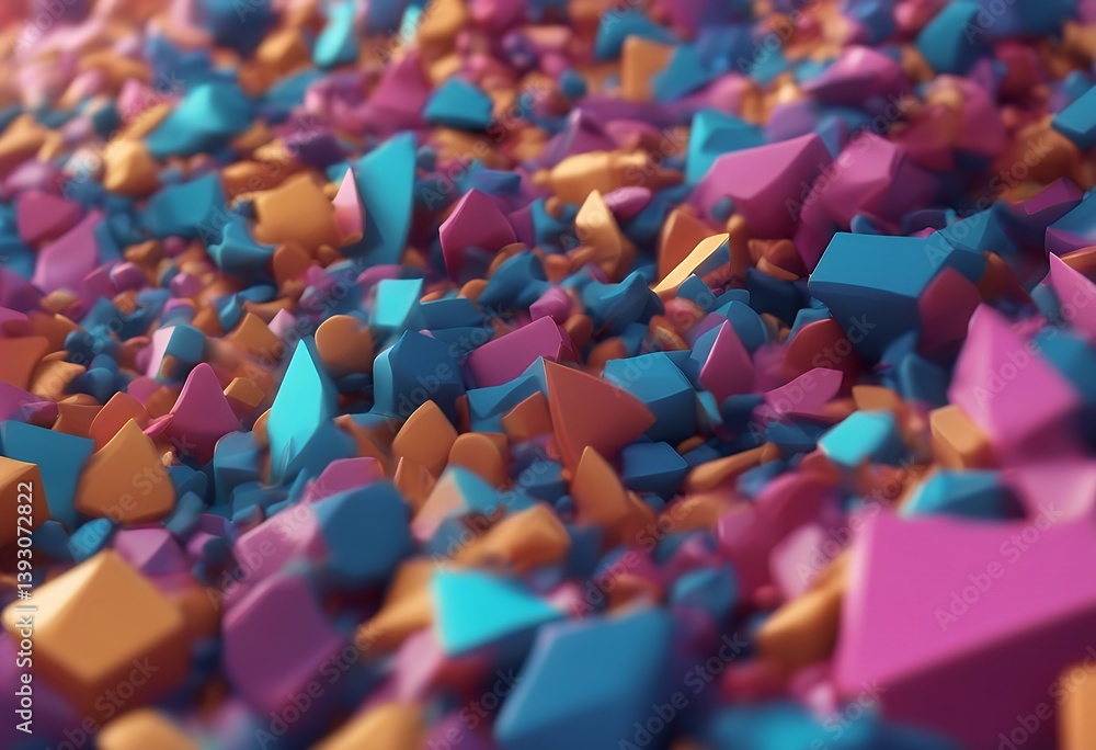 Aufkleber abstract 3d background shape rendering colorful macro design three-dimensional banner colourful deco