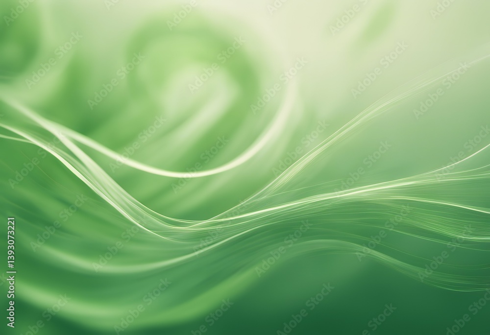 Poster lines creating soft design background projects elegant curves flowing green calming atmosphere abstr