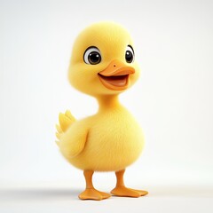 Adorable, fluffy yellow duckling