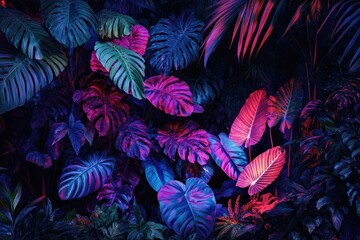 Obraz premium Vibrant Tropical Lush Leaves