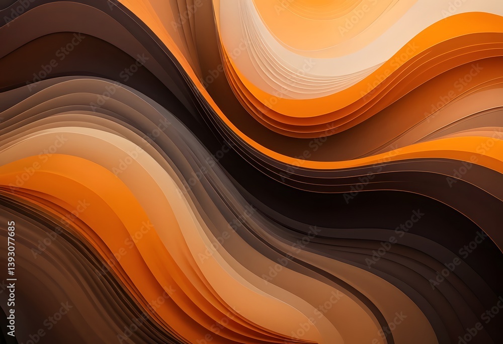 Leinwandbilder abstract warmth gradient, a dreamy flowing texture. gentle orange hues blend with darker tones creat