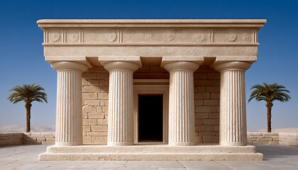 Naklejka premium ancient temple: jerusalem landmark