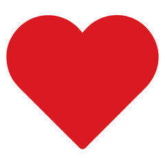 red heart on white background