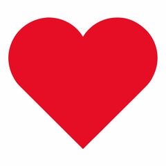 red heart on white background