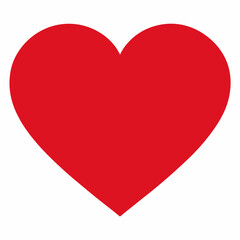 red heart on white background