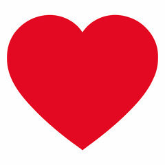 red heart on white background
