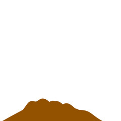 Flat Style Earth Mound Vector Illustration