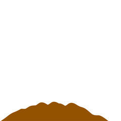 Flat Style Earth Mound Vector Illustration