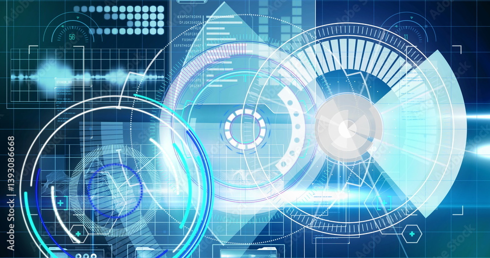 Poster image of scopes scanning and data processing over digital screen
