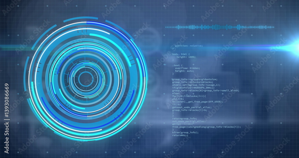 Poster image of scope scanning and data processing over digital screen