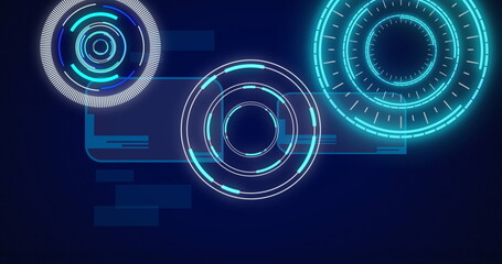 Image of scopes scanning and data processing over digital screen