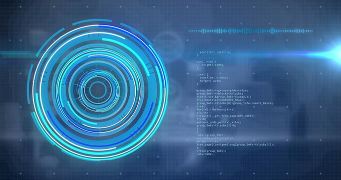 Image of scope scanning and data processing over digital screen
