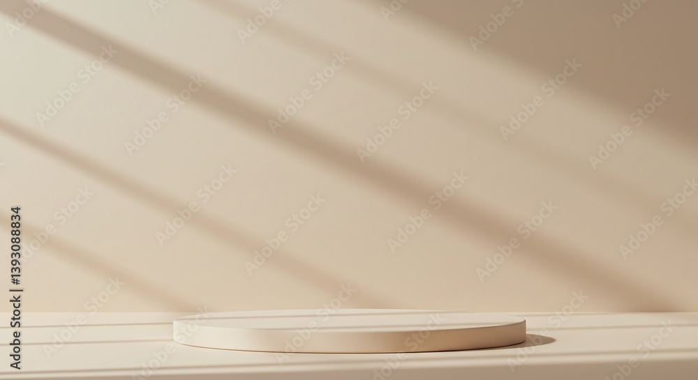 Poster a minimalist product display with shadows, perfect for showcasing an item