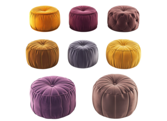 Elegant pouf set