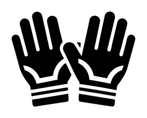 Obraz premium Cricket Gloves Silhouette Vector Design, Cricket Gloves SVG, Cricket Gloves Icon