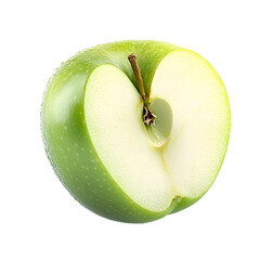 Green apple halved fresh fruit healthy food,
