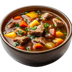 Hearty Beef Stew in a Rustic Bowl
