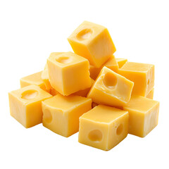 Cubes of Swiss cheese a delicious snack