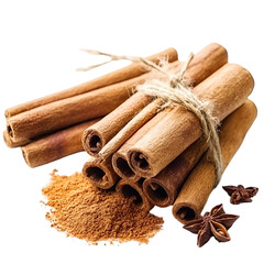 Aromatic Cinnamon Sticks and Ground Spice with Star Anise