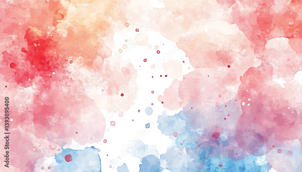 Poster vibrant and soft watercolor abstract splash background for artistic designs : generative ai