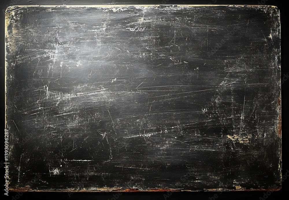 Aufkleber grungy black chalkboard background aged texture and dark surface for menu board or creative design p