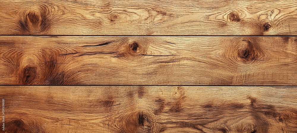 Aufkleber Brown Wood Texture Background Natural Wooden Planks with Grain Pattern Rustic and Warm Surface for Design : Generative AI