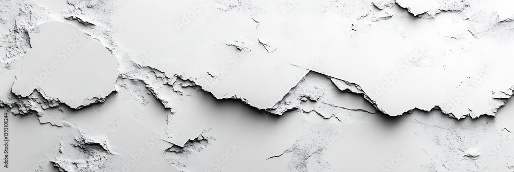 Poster minimalist white cracked wall texture grunge background abstract design rough surface distressed sto