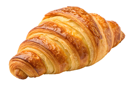 Golden Brown Freshly Baked Croissant for Breakfast.