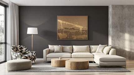 interior, room, sofa, home, furniture, living, couch, design, wall, floor, house, apartment, table, lamp, chair, armchair, lounge, contemporary, 3d, luxury, comfortable, architecture, light, style, in