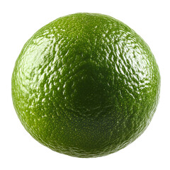 Green Lime Closeup Isolated on Black Background,