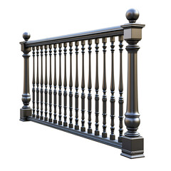 Elegant Black Balustrade Design Classic Railing Style