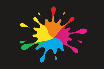 Obraz premium colorful ink splashes