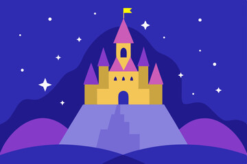 Naklejka premium castle in the night