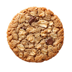 Delicious Oatmeal Chocolate Chip Cookie Isolated