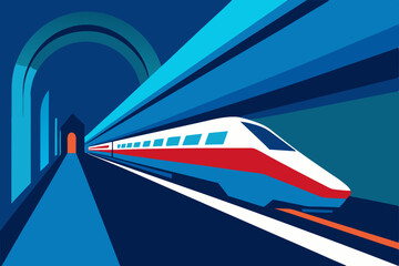 fast train in motion