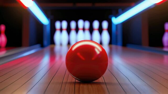 Striking Neon Bowling Lane Visuals
