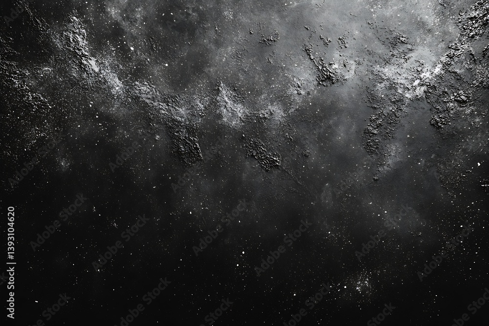 Poster Dark Grunge Texture Abstract Black and White Background with Rough Surface Distressed and Weathered Wall Effect : Generative AI