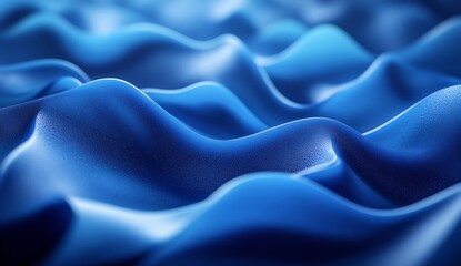 Obraz premium CloseUp View of Soft Blue Waves Creating a Serene Abstract Background : Generative AI