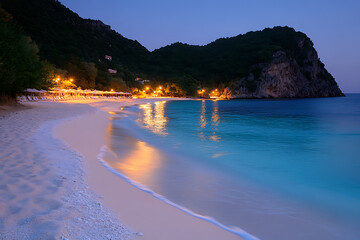 The beach is a peaceful place, where golden sand stretches to the horizon, and the waves gently touch the shore. The sun shines in the sky, and a fresh breeze carries the scent of salt.


