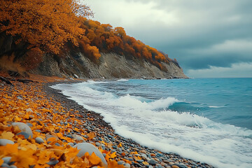 The beach is a peaceful place, where golden sand stretches to the horizon, and the waves gently touch the shore. The sun shines in the sky, and a fresh breeze carries the scent of salt.


