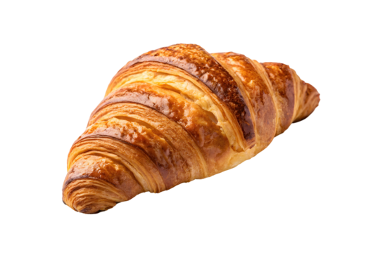 Golden Brown Freshly Baked Croissant for Breakfast.