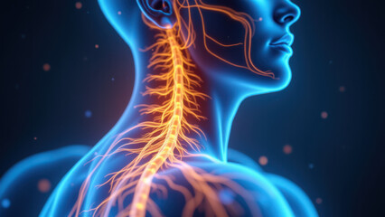 Vagus Nerve Stimulation (VNS) Illustration with Anatomical Detail