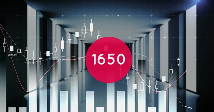 Image of numbers changing with statistics and financial data processing - Powered by Adobe