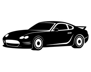 Fototapeta premium Sports Car Silhouette Vector Design, Sports Car SVG, Sports Car Icon
