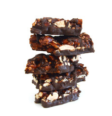 Tasty muffin cake, isolated on white