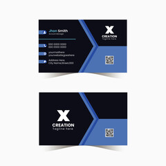 Corporate business card design template, Creative business card and visiting card horizontal simple clean template vector design. Brand Identity business card layout