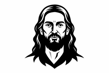 jesus christ sihouette black vector