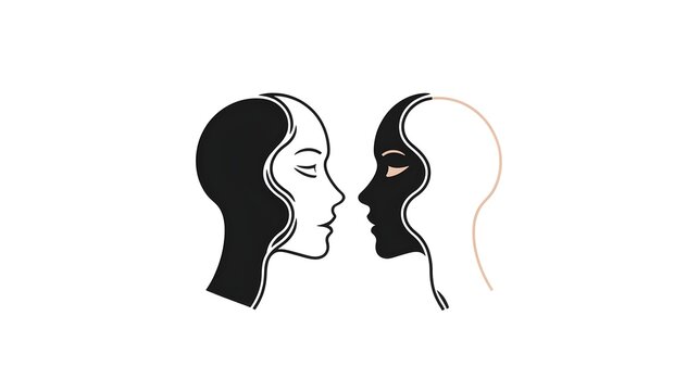A minimalist icon logo featuring two profile face silhouettes formed with identical parallel strokes.
Concepts : Artificial intelligence, deep learning, neural networks, facial recognition, human-comp