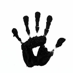 Black Handprint Texture Background