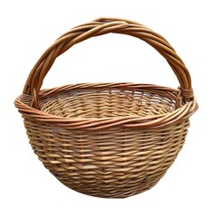 Obraz premium wicker basket isolated on white background